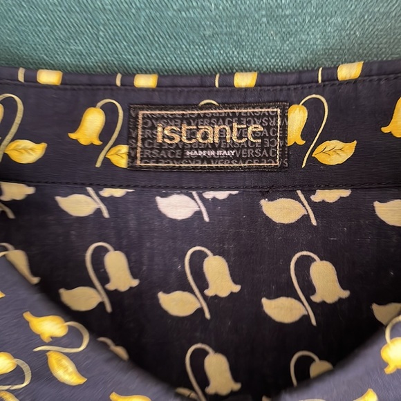 Vintage Gianni Versace Istante Button Down Shirt Floral - Picture 10 of 15